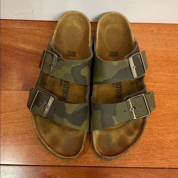 Birkenstock Women’s Arizona Desert soil Camo Green Size 38 7.5 - Picture 2 of 7